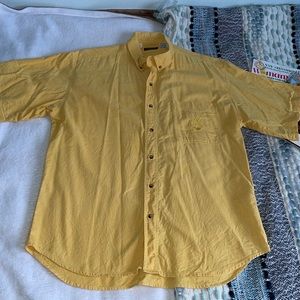 Vintage Bugle Boy Men Classic Cotton Button Down Shirt - Large